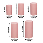 5 Spandex Cylinder Plinth Display Boxes Pedestal Stand Covers