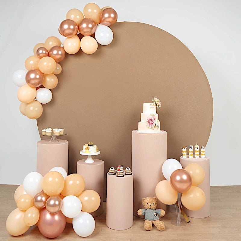 5 Spandex Cylinder Plinth Display Boxes Pedestal Stand Covers