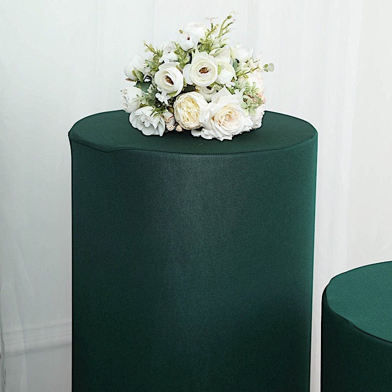 5 Spandex Cylinder Plinth Display Boxes Pedestal Stand Covers