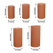 5 Spandex Cylinder Plinth Display Boxes Pedestal Stand Covers