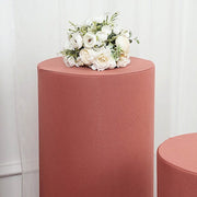 5 Spandex Cylinder Plinth Display Boxes Pedestal Stand Covers