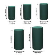 5 Spandex Cylinder Plinth Display Boxes Pedestal Stand Covers