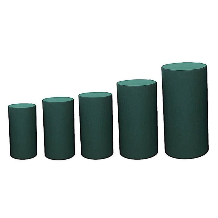 5 Spandex Cylinder Plinth Display Boxes Pedestal Stand Covers PROP_BOX_006_SPX_HUNT