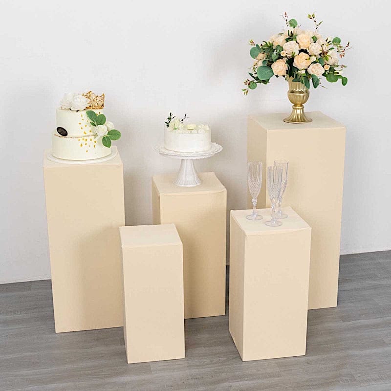 5 Spandex Rectangular Plinth Display Box Stand Covers