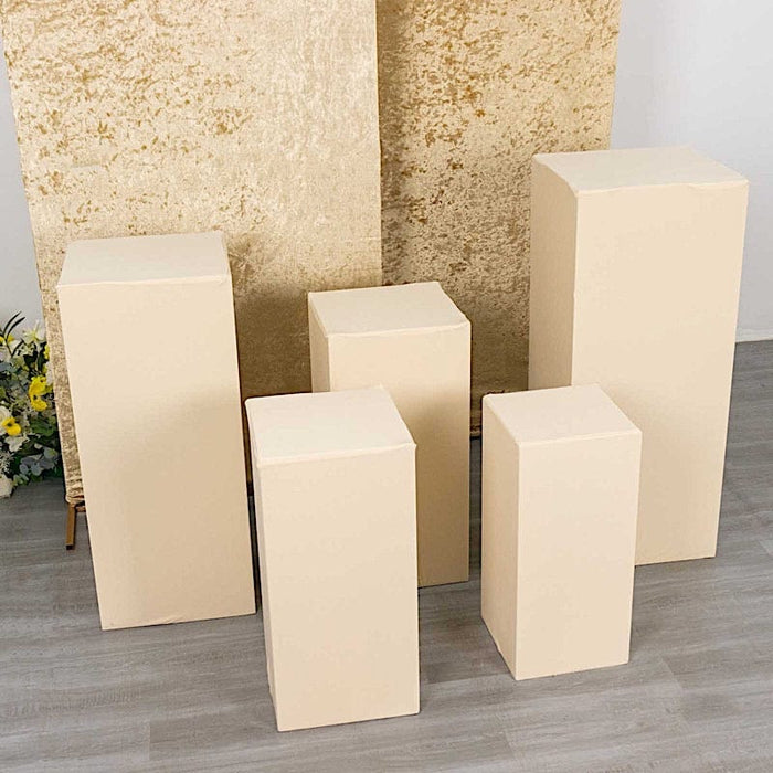 5 Spandex Rectangular Plinth Display Box Stand Covers