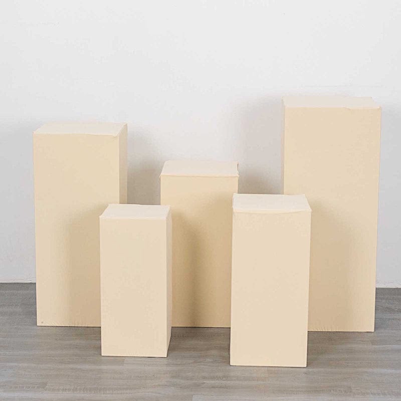 5 Spandex Rectangular Plinth Display Box Stand Covers