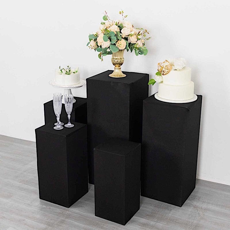 5 Spandex Rectangular Plinth Display Box Stand Covers