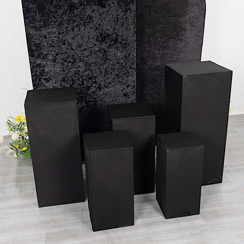 5 Spandex Rectangular Plinth Display Box Stand Covers