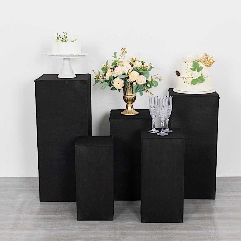 5 Spandex Rectangular Plinth Display Box Stand Covers