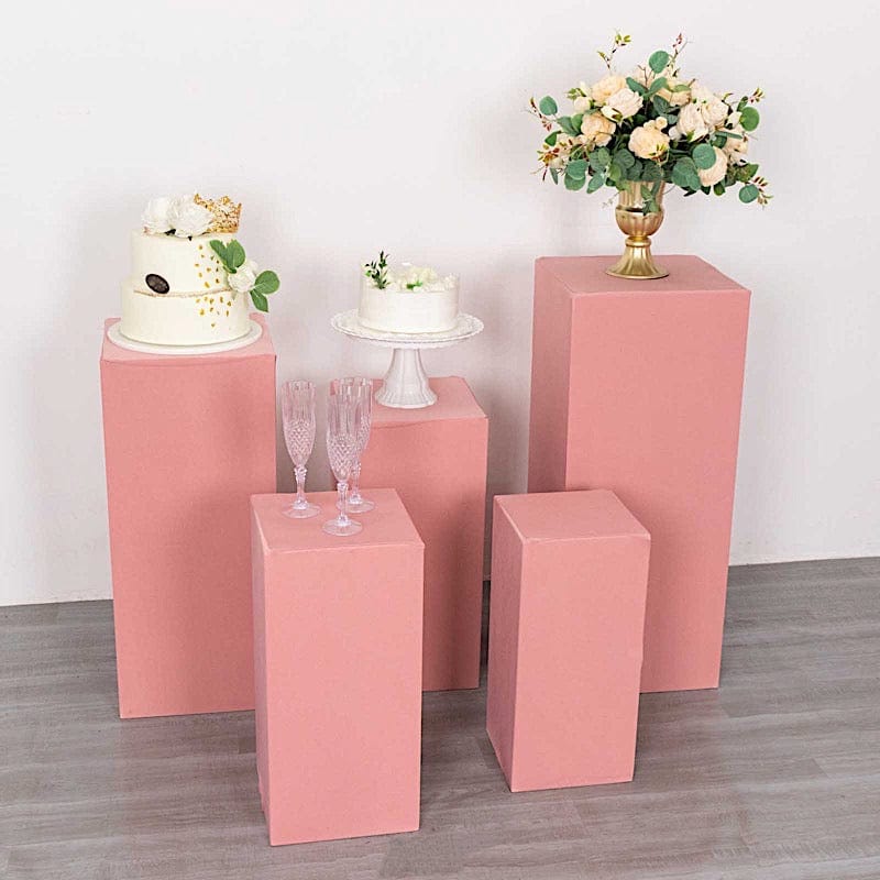 5 Spandex Rectangular Plinth Display Box Stand Covers