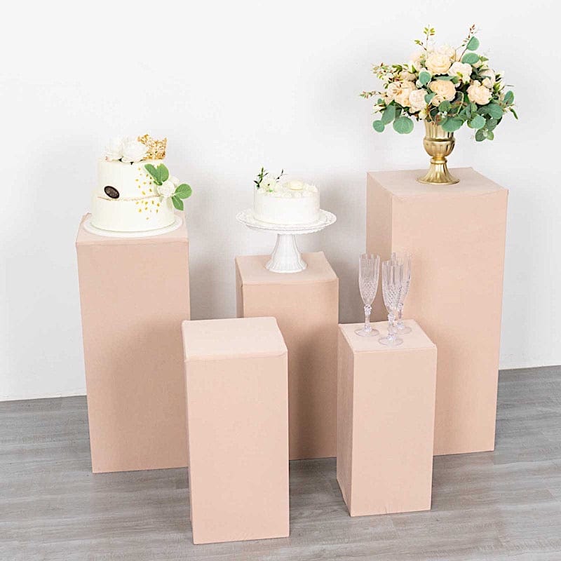 5 Spandex Rectangular Plinth Display Box Stand Covers