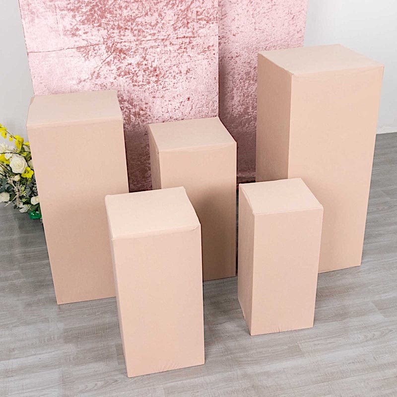 5 Spandex Rectangular Plinth Display Box Stand Covers