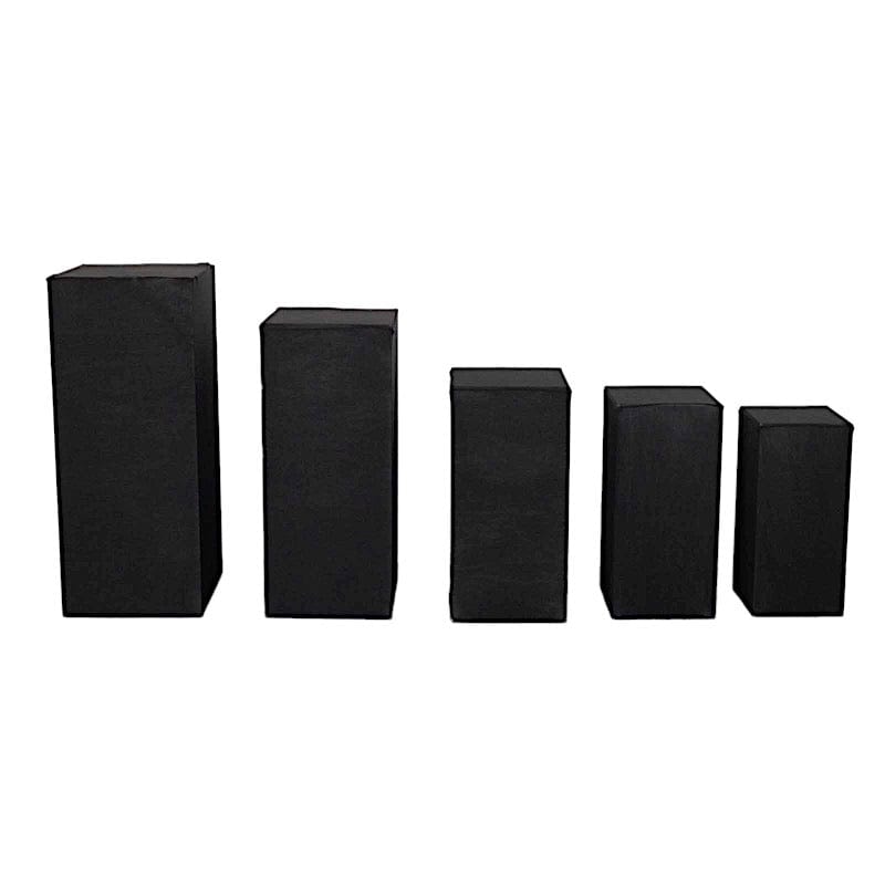 5 Spandex Rectangular Plinth Display Box Stand Covers PROP_BOX_001_SPX_BLK