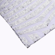 5 Spandex Stretchable Chair Sashes with Geometric Sequins