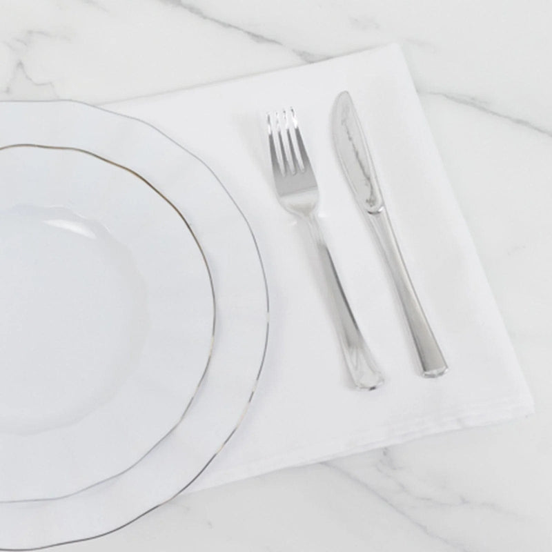 5 Square 20" x 20" Cotton Blend Dinner Table Napkins