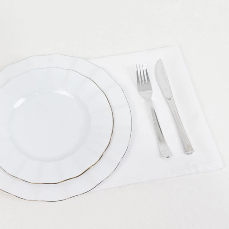 5 Square 20" x 20" Cotton Blend Dinner Table Napkins