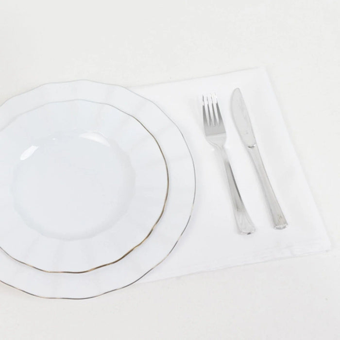 5 Square 20" x 20" Cotton Blend Dinner Table Napkins