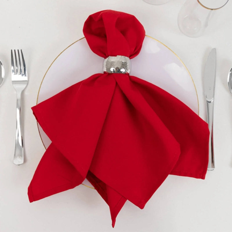 5 Square 20" x 20" Cotton Blend Dinner Table Napkins