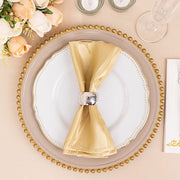 5 Striped 20" x 20" Satin Cloth Napkins