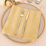 5 Striped 20" x 20" Satin Cloth Napkins