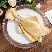 5 Striped 20" x 20" Satin Cloth Napkins