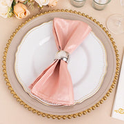 5 Striped 20" x 20" Satin Cloth Napkins