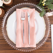 5 Striped 20" x 20" Satin Cloth Napkins