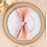 5 Striped 20" x 20" Satin Cloth Napkins