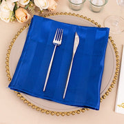5 Striped 20" x 20" Satin Cloth Napkins