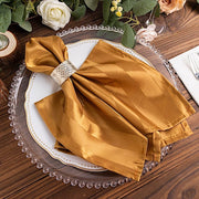 5 Striped 20" x 20" Satin Cloth Napkins