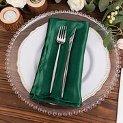 5 Striped 20" x 20" Satin Cloth Napkins