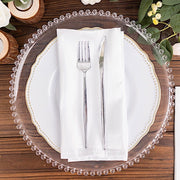 5 Striped 20" x 20" Satin Cloth Napkins