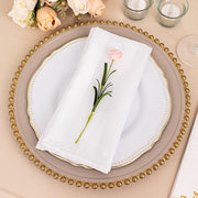 5 Striped 20" x 20" Satin Cloth Napkins