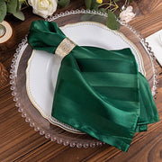 5 Striped 20" x 20" Satin Cloth Napkins