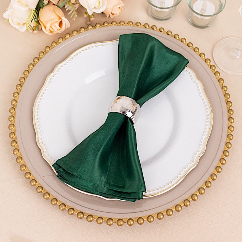 5 Striped 20" x 20" Satin Cloth Napkins NAP_STN02_HUNT