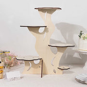 5-Tier 19" Laser Cut Wooden Tree Tower Cake Stand - Natural CAKE_WOD021_19_NAT