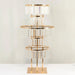 5-Tier 40" Metal Chandelier Floral Stand with Hanging Acrylic Crystals - Gold and Clear CHDLR_070_5T_GOLD