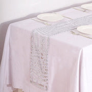 5 Tulle Chair Sashes with Sequins and Geometric Pattern