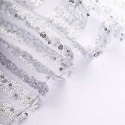 5 Tulle Chair Sashes with Sequins and Geometric Pattern