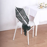 5 Tulle Chair Sashes with Sequins and Geometric Pattern