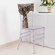 5 Wave Mesh Chair Sashes with Embroidered Sequins