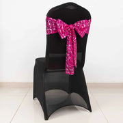 5 Wave Mesh Chair Sashes with Embroidered Sequins