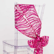 5 Wave Mesh Chair Sashes with Embroidered Sequins