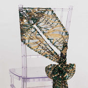 5 Wave Mesh Chair Sashes with Embroidered Sequins