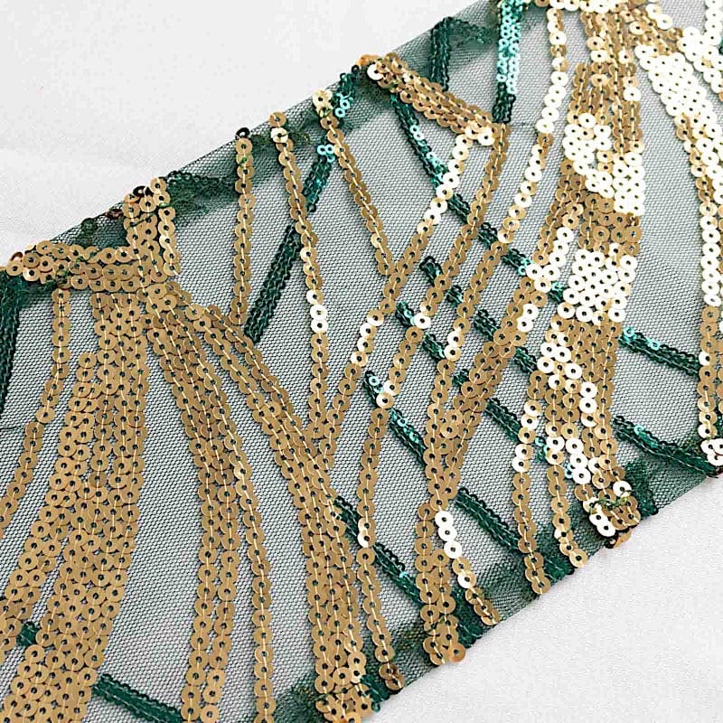 5 Wave Mesh Chair Sashes with Embroidered Sequins