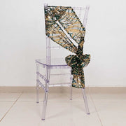 5 Wave Mesh Chair Sashes with Embroidered Sequins