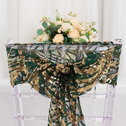 5 Wave Mesh Chair Sashes with Embroidered Sequins