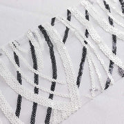 5 Wave Mesh Chair Sashes with Embroidered Sequins