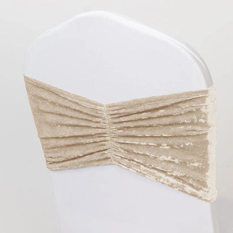 5 Wide Ruffle Crushed Velvet Chair Sashes