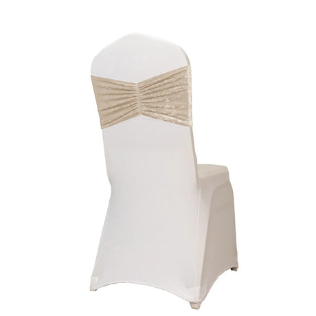 5 Wide Ruffle Crushed Velvet Chair Sashes